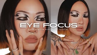 BLACK & WHITE GRAPHIC EYESHADOW TUTORIAL 🖤