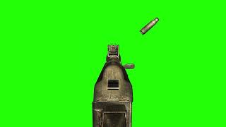 Aks-74U Kalashnikov, Fps View, Fire And Reload, Green Screen