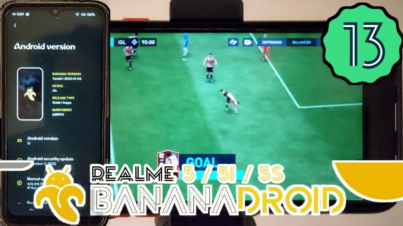 BananaDroid 13 tanduk di Realme 5 / 5i / 5s | Custom Rom Android 13 ...