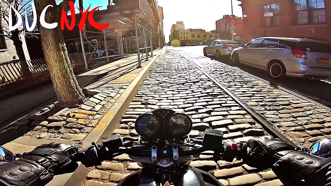 below freezing motorcycle commute in Brooklyn,  all business, no fun v935