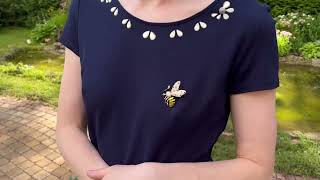 Vintage Jewelry Bees with Zirconia Stones, Enamel Bee Brooch, Gold Colored, Suit Pin, Wedding Access