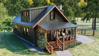 24' x 34' Everyone Is Falling in Love With This Small House with a Cozy Loft ❤️