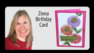 Zinnia Birthday Card