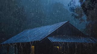 The Perfect Sound of Rain Falling on the Corrugated Roof of a Farmhouse at Night | Rain for Sleeping