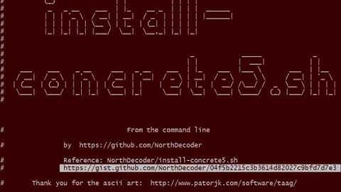 01 - Installing Concrete5 from command line
