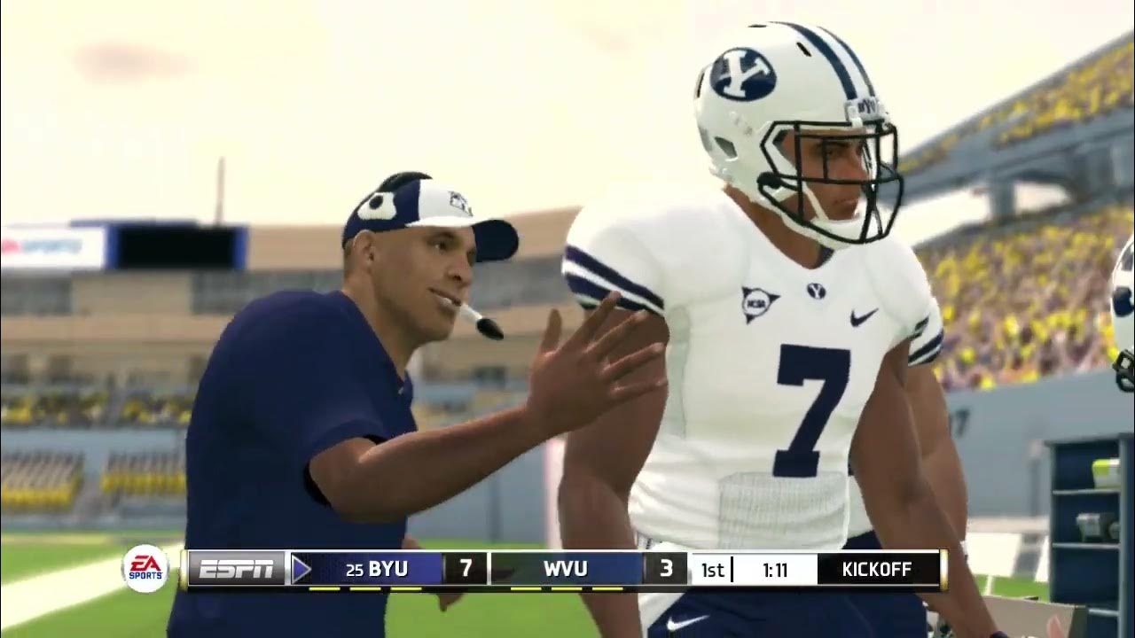 BYU Cougars vs West Virginia Mountaineers NCAA Football 14 Updated
