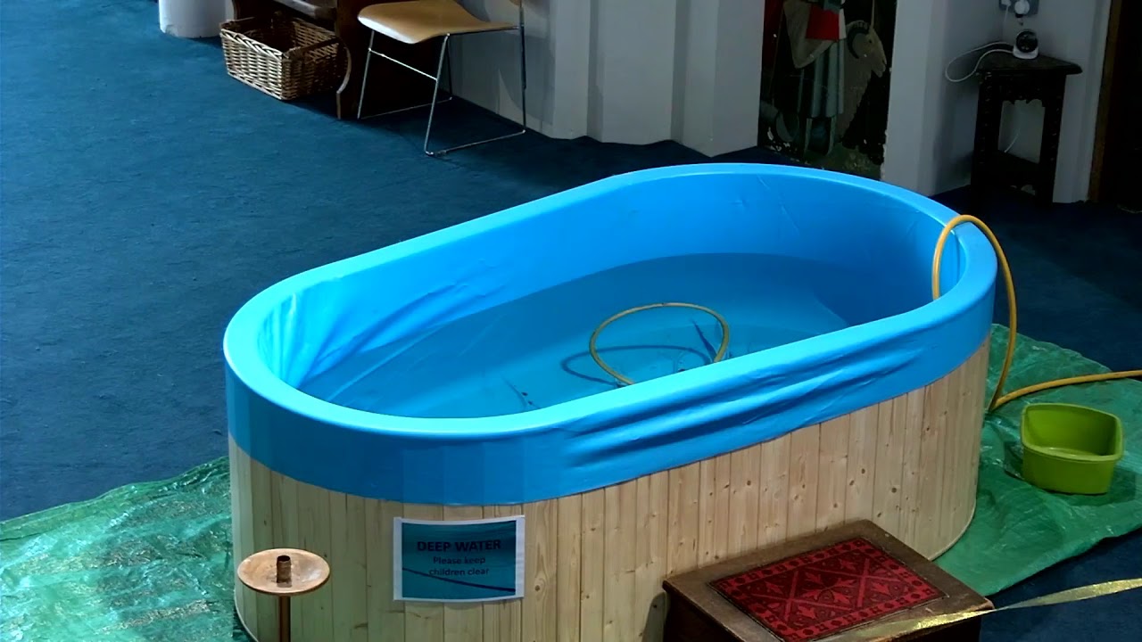 Baptism pool filling up