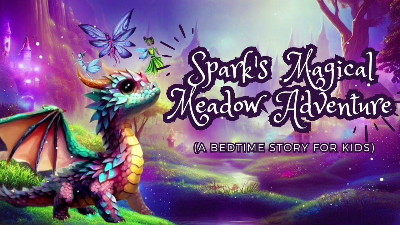 Spark's Magical Meadow Adventure | Bedtime Story for Kids | Join Spark on a Whimsical Journey! ✨🐉💫