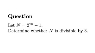 Number Theory Quick Exercise 13