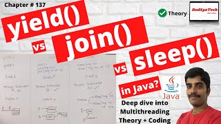 # 137 Comparison of yield(), join() and sleep() in Java | Yield , Join and Sleep | Java | RedSysTech