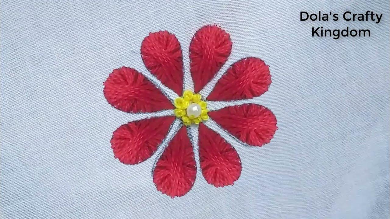 Hand Embroidery Amazing Flower Design, Super Flower Embroidery YouTube