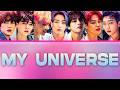 BTS Coldplay My Universe Lyrics