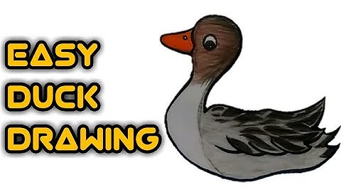 How to draw a duck from number 2 | easy duck drawing | cute duck drawing | duck drawing from no. 2