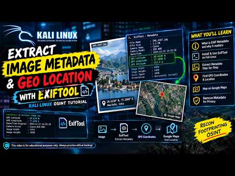 Extract Image Metadata & GEO Location with ExifTool | Kali Linux OSINT Tutorial