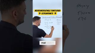 Mehrdimensionale Funktionen - Extrempunkte 🎓 #mathebydanieljung #shorts