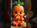 “Cute Carrot Baby ASMR 🥕👶 | Ultra Realistic Kawaii Food Eating”