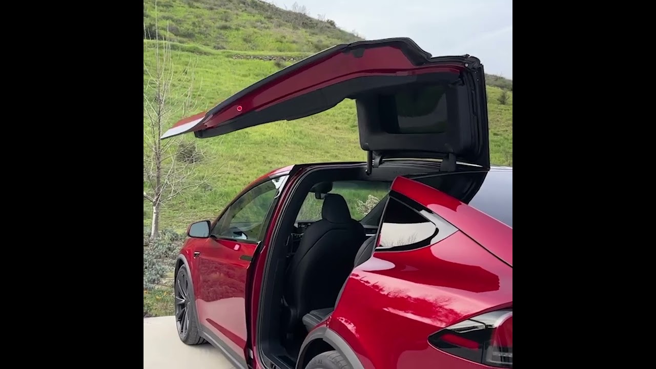 Tesla Model X Falcon wing doors - first functional prototype mockup