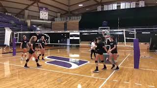Volleyball Blocking Footwork: Why Landing in a Split Stance is Important Blocking Footwork Middle 4 Steps Left