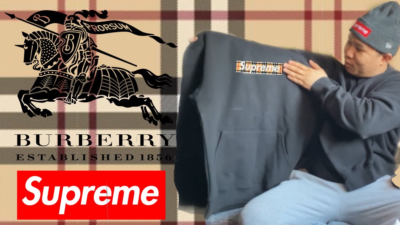 Supreme Burberry Box Logo Hooded Sweatshirt - QUALITY CHECK!