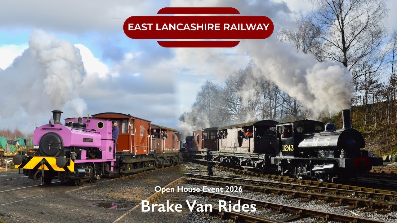 Steam Hauled Brake Van Rides at the East Lancashire Railway Open House Event 2026