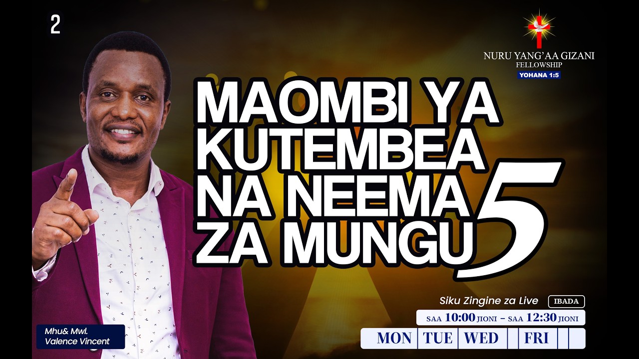 🔴#LIVE | IMAOMBI YA KUTEMBEA NA NEEMA TANO ZA MUNGU | MHU & MWL VALENCE VINCENT | 24 FEB 2026