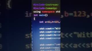 use endl and setw in C++ programming