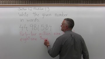 MTH 060 : Section 1.2 Problem 13 : Topics in Developmental Mathematics