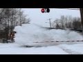 80MPH Amtrak trains plowing snow