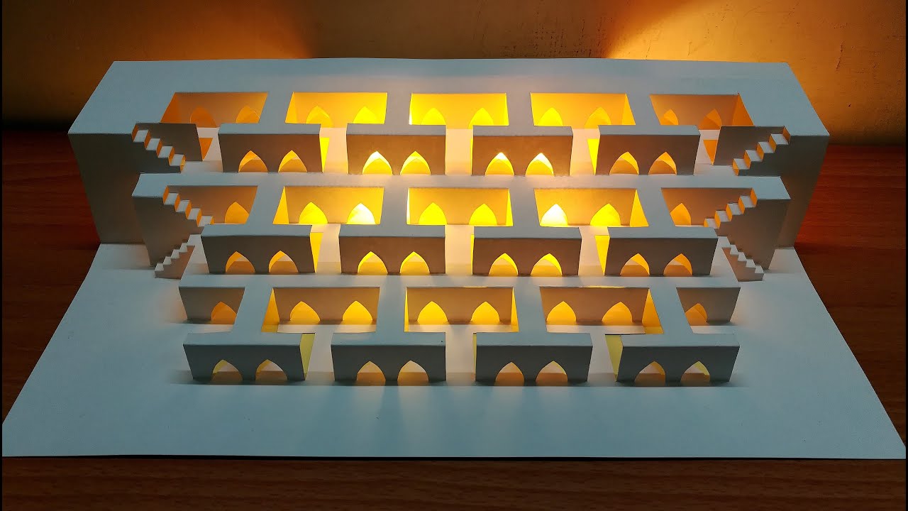 3d Xi'an｜Xi'an Pop up card｜paper craft art｜kirigami｜origami｜Cave Dwellings｜3d西安窯洞