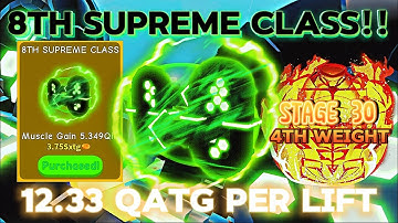Lifting Simulator💪| Buying 8th SUPREME CLASS ⬛️🟢⬛️!!!