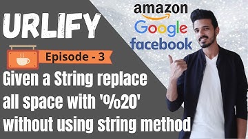 Cracking The Coding Interview |URLify  The Given String | Competitive Programming | Array Problem