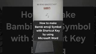 Bambi emoji Symbol with Shortcut Key#shorts #trending #shortcutkeys #bambi #tricks #msword