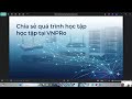Chia sẻ quá trình học tập tại Vnpro