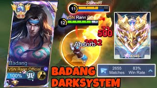 BADANG COSPLAY DARKSYSTEM DI MYTHIC IMMORTAL | TOP GLOBAL BADANG | MOBILE LEGEND!!!