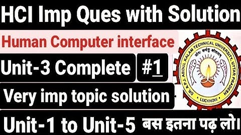 Human computer interface|hci| Unit-3|Aktu|hci important question|solution|Unit-1,2,3,4,5|hci|Unit-3