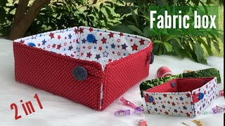 diy small fabric boxes tutorial. 2 in 1 fabric boxes , how to sew small fabric boxes tutorial.