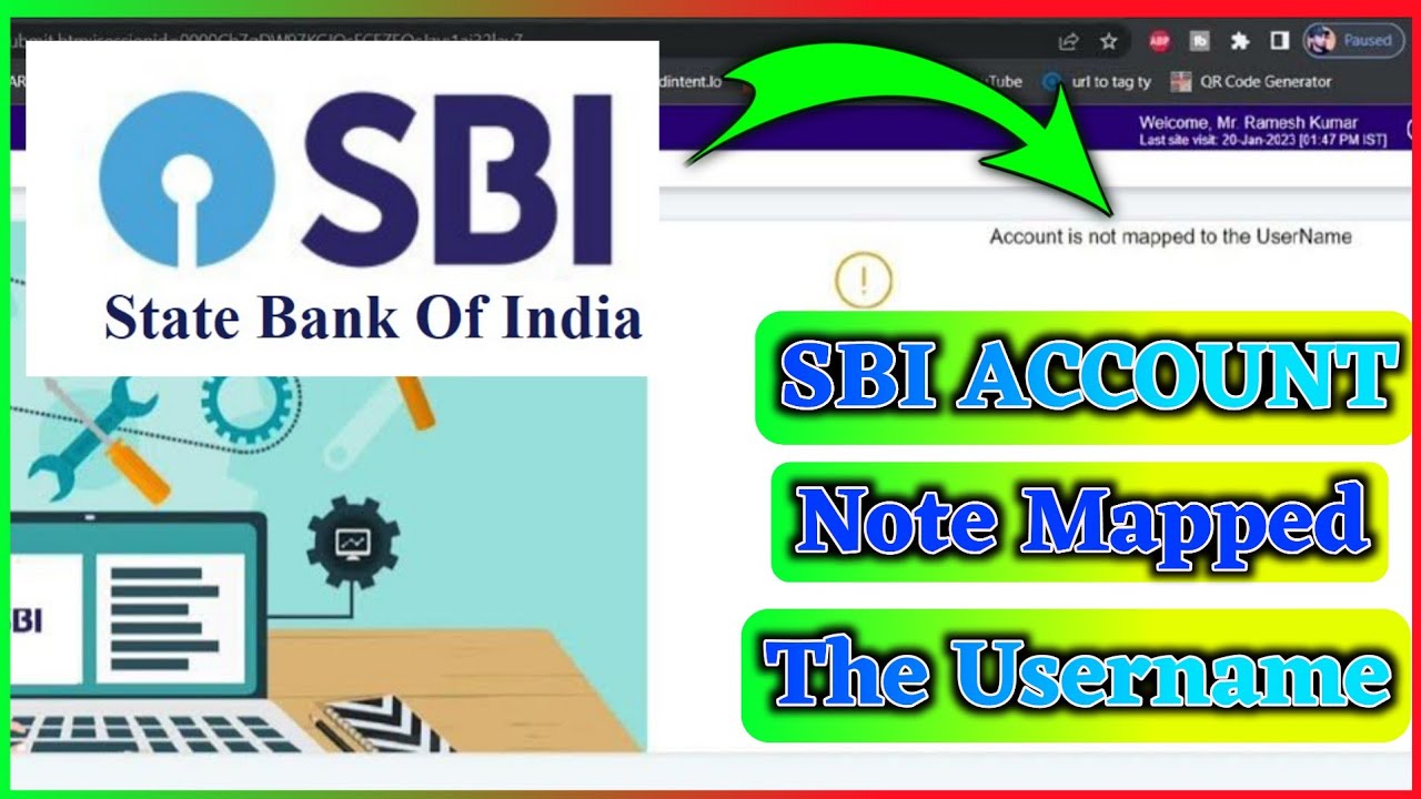 Account is not mapped to the username | Current Account/Saving Account Problem Fix 