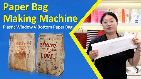 Paper Bag Making Machine Flat Bottom Paper Bag With Window and Inline Flexo Printing