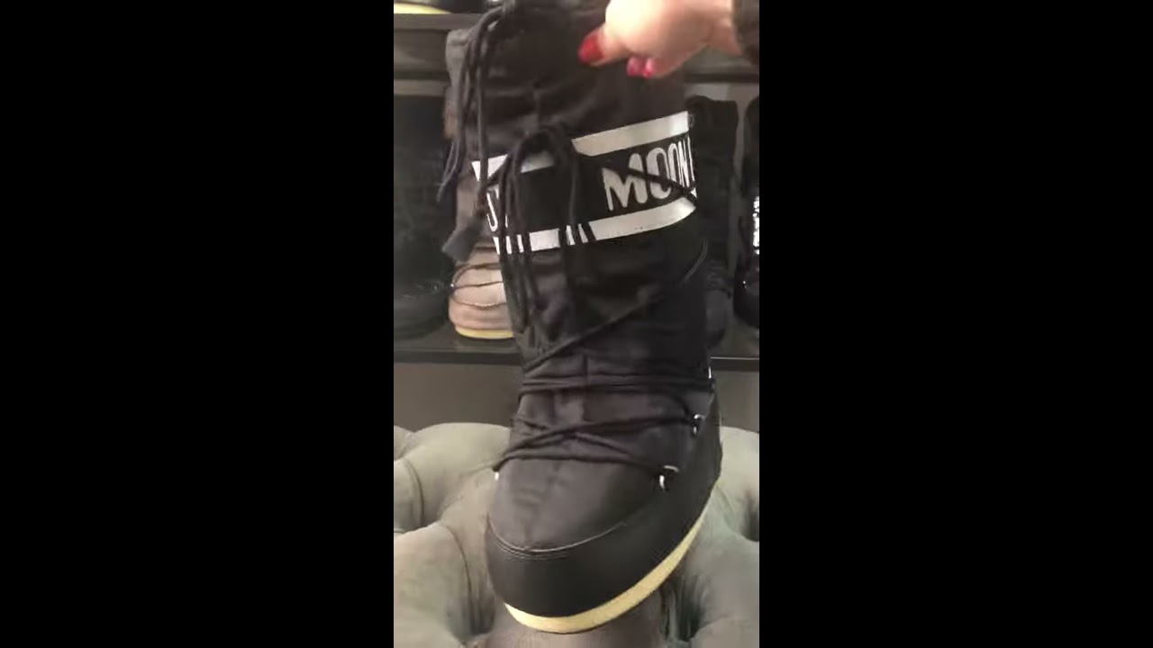 Moon Boot Nylon Black Луноходы Мунбуты Черные  Украина Россия Купить Магазин