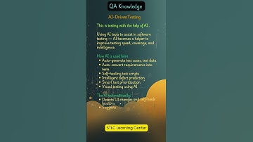 AI Testing vs AI-Driven Testing #softwaretesting #aiknowledge #qa #stlclearningcenter #testingcourse
