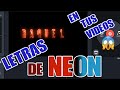 🔴 COMO PONER LETRAS DE NEON EN TU VIDEOS *FACIL Y RAPIDO 🚀* 2021