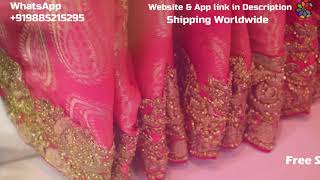 Ar-1193 The Rose Pink Premium Designer Sareechiffonbanarasi Chiffonzaristoneszardozi