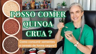 Quinoa e um cereal ou uma semente Comer crua no iogurte pode