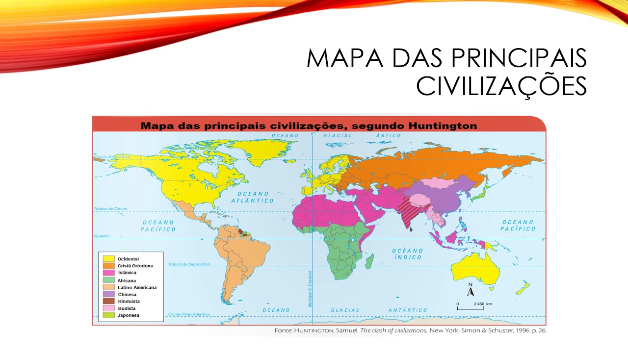 Segundo O Mapa Choque De Civilizações O Brasil Pertence A
