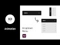 Dropdown Menu Animation | In Adobe XD | Tutorial | XD Design