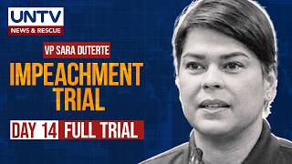 FULL TRIAL: Impeachment Trial of Vice President Sara Duterte, Day 14 – August 11, 2026
