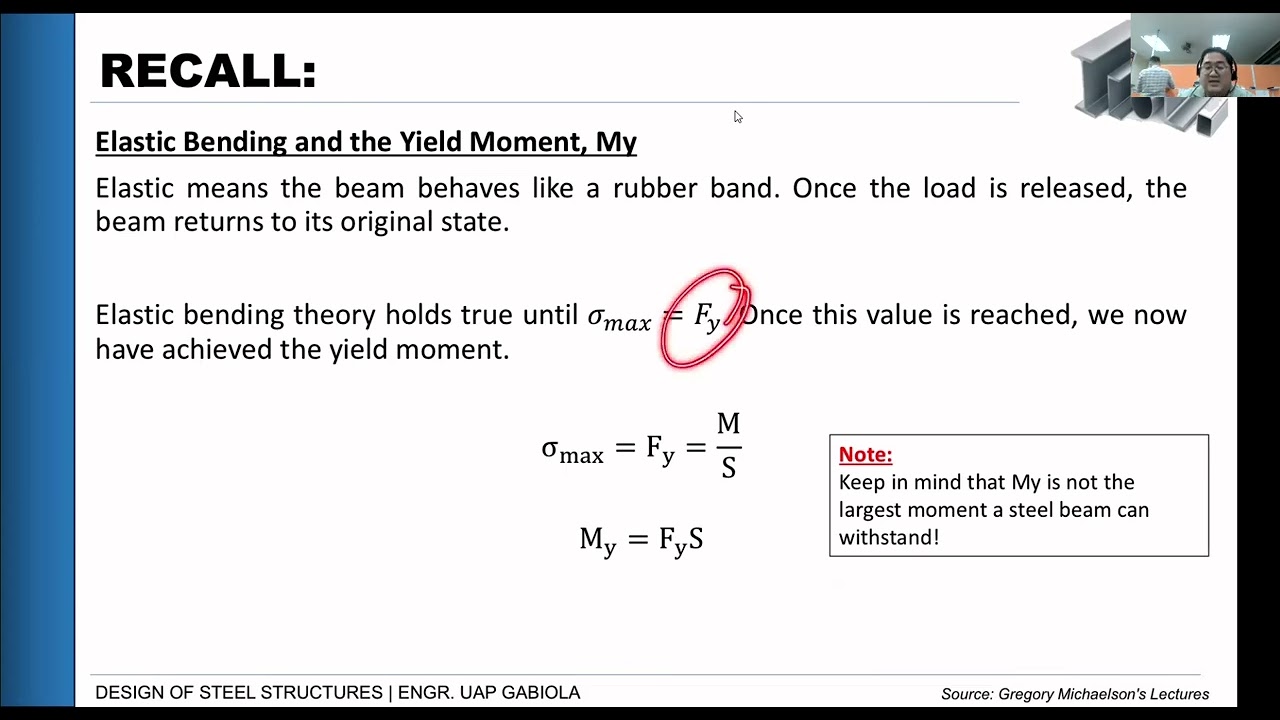 PRINCIPLES OF STEEL DESIGN  - YIELD MOMENT AND PLASTIC MOMENT