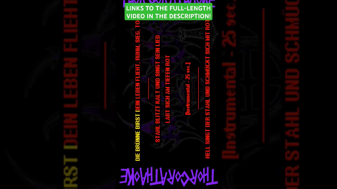 WRATHAOKE - Absurd - Stahl Blitzt Kalt ("Steel Shines Cold") (Karaoke, 2003)