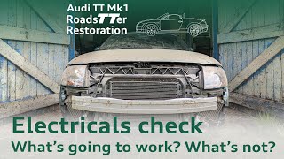 Audi TT Mk1 interior electric components problems and tests. Desert Green Pearl Roadster restoration