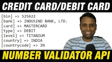 Credit Card/Debit Card Number Validator PHP API | Programming with Vishal